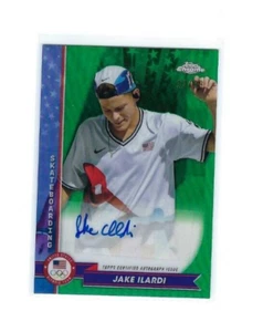 2024 Topps Chrome US Olympics Jake Ilardi Green Refractor Auto 23/99 #AU-JI a - Picture 1 of 1
