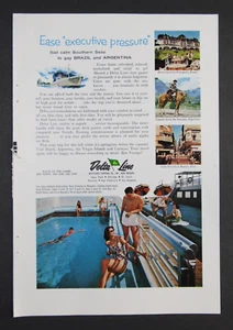1961 Vintage Delta Line Cruise Ship Sailing Magazine Print Advertisement Ad ABX1 - Picture 1 of 1