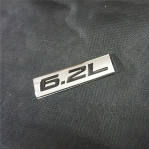 1x Black 6.2L Chrome Metal Emblem Badge Sticker Decal Car suv Turbo V8 3D Racing - Bild 1 von 12
