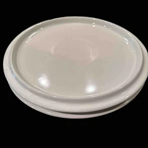 Menge 2 Kiste & Fass Athena Calderone Flor Parfait weiß Teller 12" Steinzeug - Bild 1 von 10