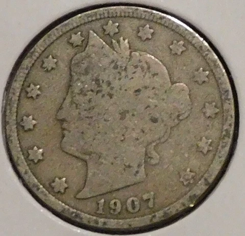 Liberty Nickel - 1907 - $1 Unlimited Shipping Cover
