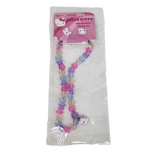 2009 SANRIO HELLO KITTY NECKLACE AND EARRING MATCHING JEWELRY SET NEW SEALED - Picture 1 of 8