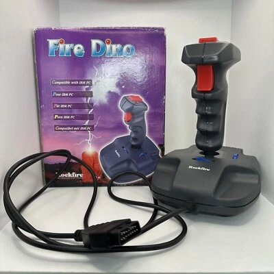 Rockfire Fire Dino IBM PC Joystick Vintage Retro Video Game Controller 1993 - Image 1 of 4