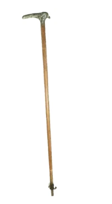 bIRD HANDLE ANTIQUE CANE CHILD LITTLE PERSON VICTORIAN EDWARDIAN GOTHIC neocurio - Image 1 of 4