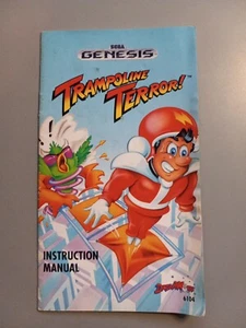TRAMPOLINE TERROR! - Sega Genesis Authentic Instruction Manual Booklet Only - Picture 1 of 12
