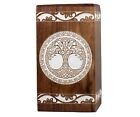 Wooden Urns Engraved Tree Of Life Memorial Resin Cremation Ashes Funeral Urns S
