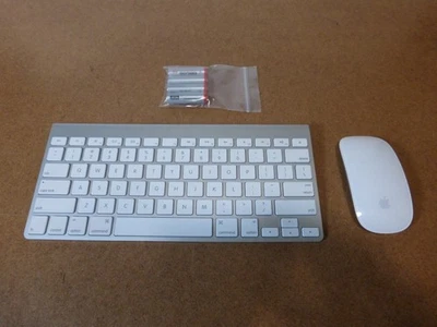Genuine Apple A1314 Bluetooth Wireless Keyboard & A1296 Magic Mouse ~ Mac, iPad - Image 1 of 4