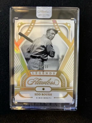 2024 Panini Flawless Edd Roush Legends Gold Diamond /10 Cincinnati Reds - Image 1 of 2