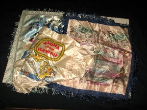 DE COLECCIÓN PANCARTAS/DELANTAL DE SEDA HAWAIANA (LOTE DE 3) bonitas VER FOTOS - Imagen 1 de 4