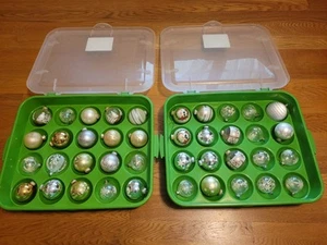 (2) Sterilite 20 Holiday Ornament Storage Case Stackable Christmas Bulbs 3.5" - Picture 1 of 5