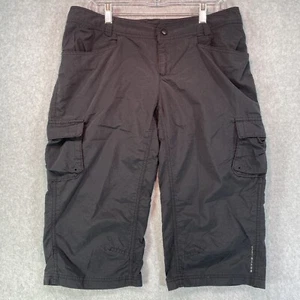 Columbia Shorts Women's 10 Black Omni Shade Lightweight Outdoor Cargo Bermuda - Picture 1 of 15