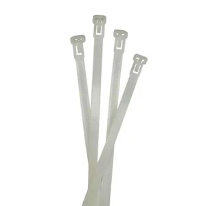 100x Kabelbinder Wiederverwendbar 450 x 9,0mm Weiß Natur 79,4kg PA6.6 Polyamid I - Picture 1 of 1