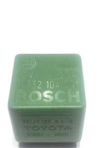 3X Bosch 90084-98011 Toyota Relay 20A 12V 0 332 104 001 OEM Green 4 Pin Used OE - Picture 1 of 3