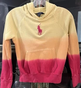Polo Ralph Lauren Hoodie Dip Dye Tie Dye Pullover Ombré Kids Size Medium 8 - 10 - Picture 1 of 11