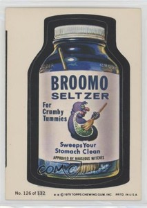 1979 Topps Wacky Packages Rerun Series 2 Broomo Seltzer (Two Stars) #126.2 x9h