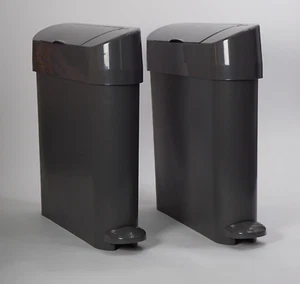 GREY SANITARY BIN PEDAL OPERATED 22 Litre includes 100 free liners per order. - Picture 1 of 3