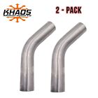 1.5' 45 Degree Exhaust Mandrel Bend 304 Stainless Steel 16ga 2 Pack USA SS