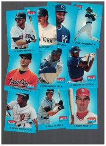 1990 Big League All Stars MVP Baseball Card Set of 10 Bo Jackson Ken Griffey Jr