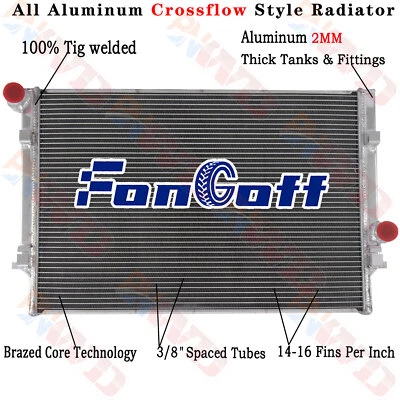Aluminum 2 Row Radiator For 2015-2022 Audi A3 Q3 S3 TT VW Golf Jetta GTI 2.0L MT - Image 1 of 4