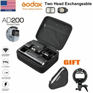US Godox AD200 TTL HSS 1/8000s 200W Flash Speedlite Strobe for Canon Nikon SONY - Picture 1 of 12