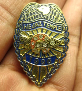 1996 Hejaz Temple Carolina del Sur Metal Fraternal Solapa Alfiler - Imagen 1 de 3