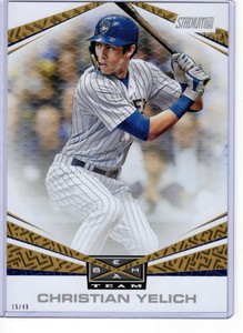 Christian Yelich 2019 Topps Stadium Club Beam Team 5x7 #BT-22 /49 Brewers 