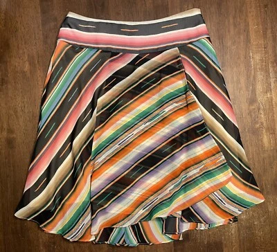 FALDA DOBLADILLO ASIMÉTRICO A RAYAS MULTICOLOR LAUREN RALPH LAUREN *4 PETITE* *NUEVA* Foto 1 de 4