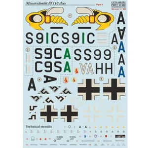 Print Scale 48-222 Decal for airplane 1:48 Messerschmitt Bf-110 Zerstorer Part 1 - Bild 1 von 12