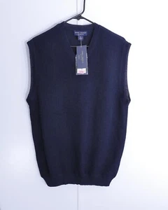 100 % ECHTES ALPAKA V-AUSSCHNITT Daniel Cremieux marineblau Pullover WESTE Herren Medium neu mit Etikett - Bild 1 von 5