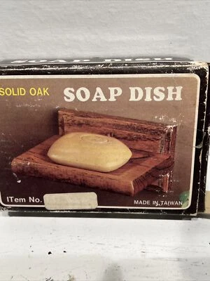 Jabonera de madera maciza de roble vintage plato de pared artículo de colección # 1410967 Foto 1 de 4
