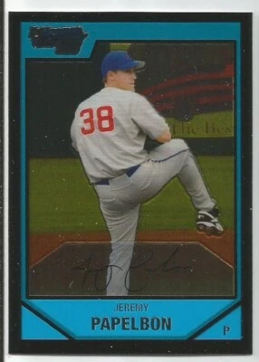 JEREMY PAPELBON 2007 BOWMAN CHROME PROSPECTS CARD NM-MT+ CONDITION - Image 1 of 2