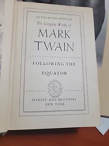 authorized edition complete works of mark twain Following The Equator 1925 - Picture 1 of 6