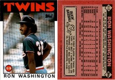 Ron Washington 1986 Topps Baseball Card 513  Minnesota Twins