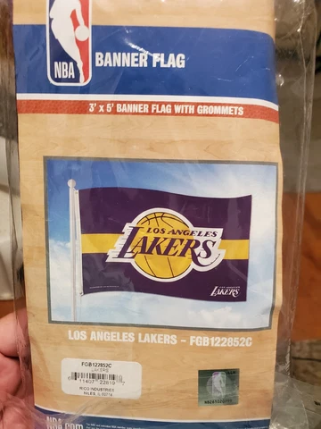Los Angeles Lakers- NBA 3'x5' Single Sided Banner Flag w/ Grommets By Rico Ind Cover