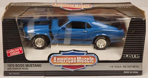 ERTL 1/18 - 1970 Ford Boss 302 Mustang, New (Grabber Blue - 7325) LOOK @ PHOTOS - Picture 1 of 10