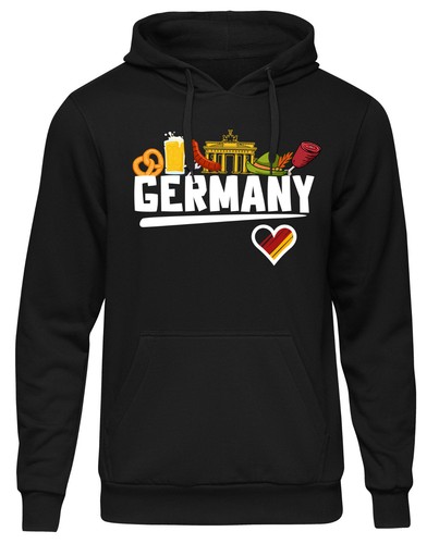 SACAI Felpa con cappuccio Germania maglia calcio mondiali pullover felpa con cappuccio M9