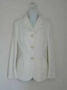 Neu MARNI steinweiß weiche Baumwolle Drill Emaille Knopf Jacke 44/10 - Bild 1 von 9