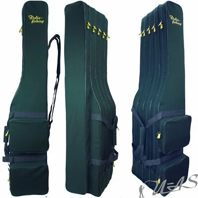 DELTA-FISHING Delta Fishing Rutentasche 4 Fach 1,50m Rutenfutteral Angelkoffer Rutenkoffer Sha