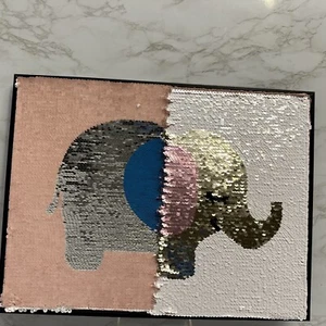 Sequin Reversible wall art elephant picture frame 12x16 New - Picture 1 of 10