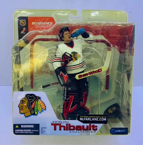 Jocelyn Thibault Chicago Blackhawks NHL McFarlane Figure NIB Goalie Series 4 Cover