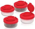 SIGNORAWARE Salt and Pepper Shakers Moisture Proof Set of 4 Small Mini Salt S...