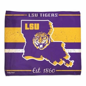 LSU TIGERS 15"X18" COLLEGE VAULT VINTAGE STYLE RALLY TOWEL NCAA - Picture 1 of 1