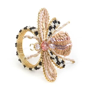 NIP MacKenzie-Childs QUEEN BEE NAPKIN RING Sold Individually Cute & Seasonal! - Picture 1 of 6