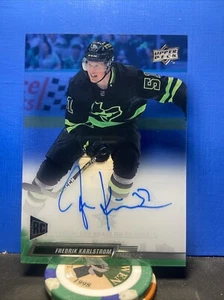 2022-23 Upper Deck Clear Cut Rookie Fredrik Karlstrom #CC-FK Rookie Auto RC - Picture 1 of 2