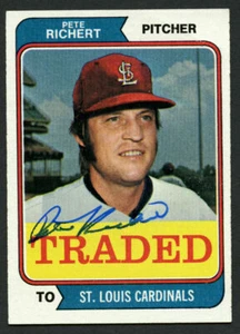 Pete Richert #348T signed autograph auto 1974 Topps Baseball Trading Card - Picture 1 of 1