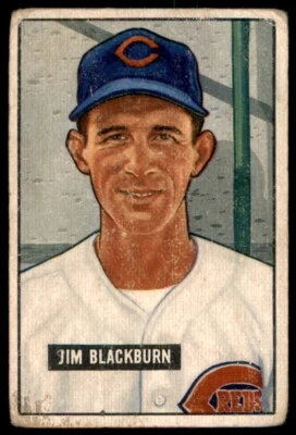 1951 BOWMAN JIM BLACKBURN 287 VG BASEBALL CINCINNATI REDS - Image 1 of 2