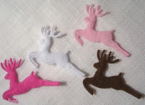 LOT 4 APPLIQUES EMBELLISSEMENT RENNES de NOËL - 40x40mm - Picture 1 of 1
