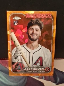 2024 Topps Chrome Sapphire Update Blaze Alexander rifrattore arancione /25 RC Rookie - Foto 1 di 3