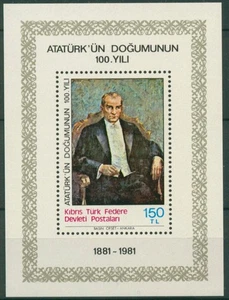 Türkisch-Zypern 1981 Geburtstag von Atatürk Block 2 postfrisch (C6665) - Bild 1 von 1