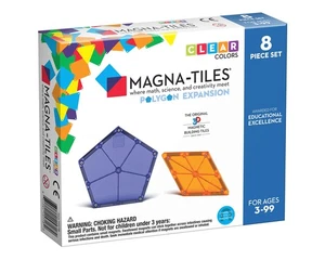 Magna-Tiles Polygons Expansion Set, The Original Magnetic Building Tiles for Cre - Picture 1 of 3